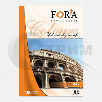 Фотобумага Матовая 1/ст. 230 гр. A4, 50 л. Fora