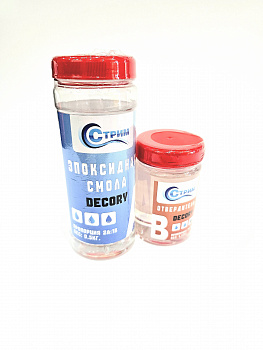 Эпоксидная смола "Decory" Комплект Эпоксидная смола "A" 0.5кг + отвердитель "B" 0.25кг