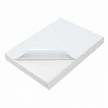 Бумага самокл. Davos SEMI-GLOSS 80г Acrylic P white kraf liner80 gr с просечками 450*640мм 200листов